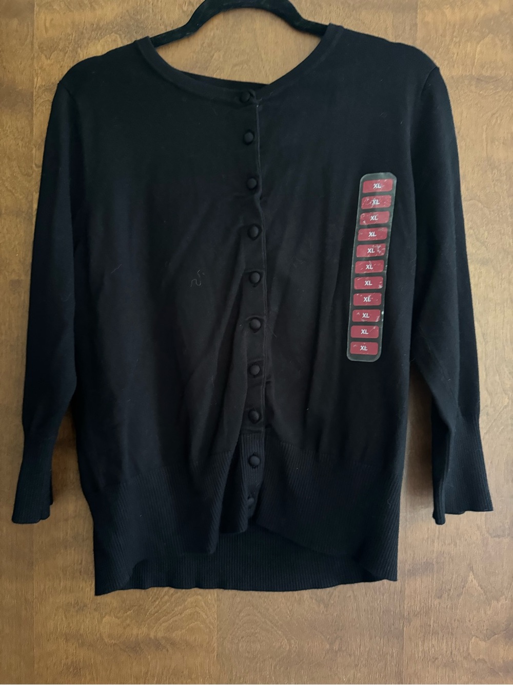 Philosophy Black Button-Front Lightweight Cardigan